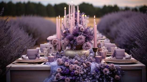 Lavender table decorations