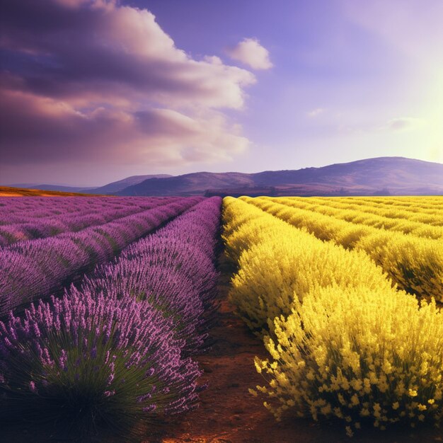 Lavender vs mustard yellow high quality ultra hd 8k hdr