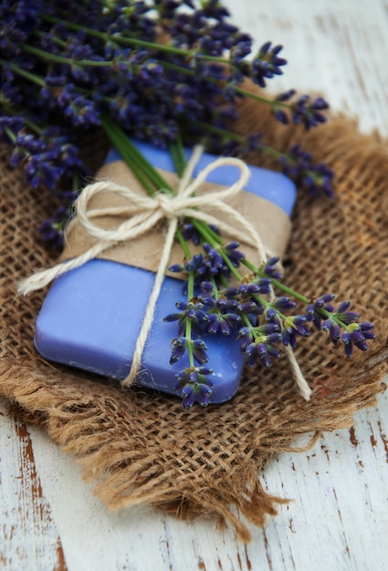 Lavender with soap