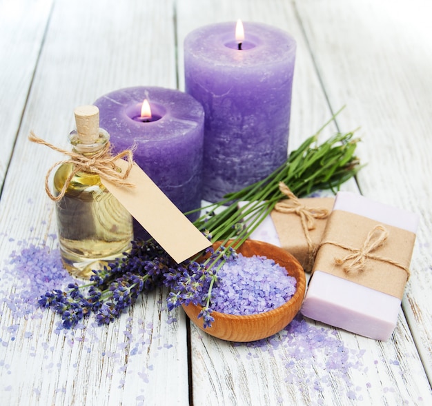 Lavender with soap