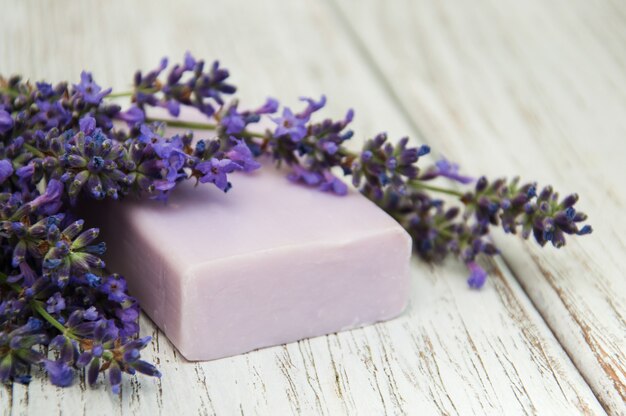 Lavender with soap