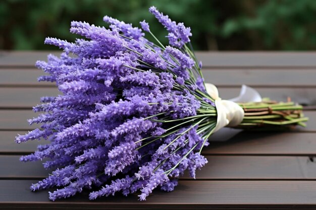 Lavender on a wooden table