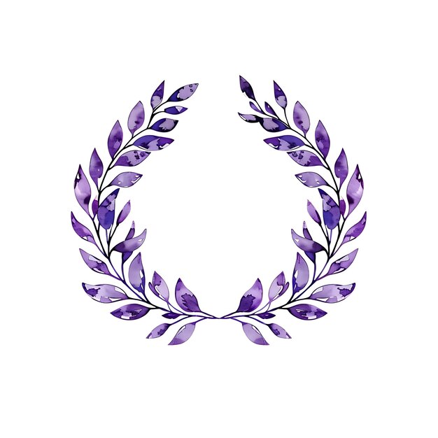 Foto logo della cresta di ghirlanda di lavanda con intricati modelli di foglie e semplice t-shirt con contorno di tatuaggio