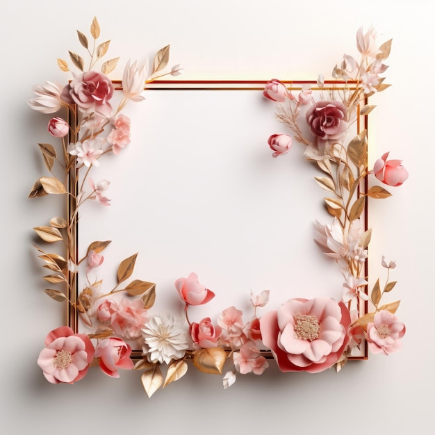 A Lavishly Designed Flower Frame for Elegant Displays