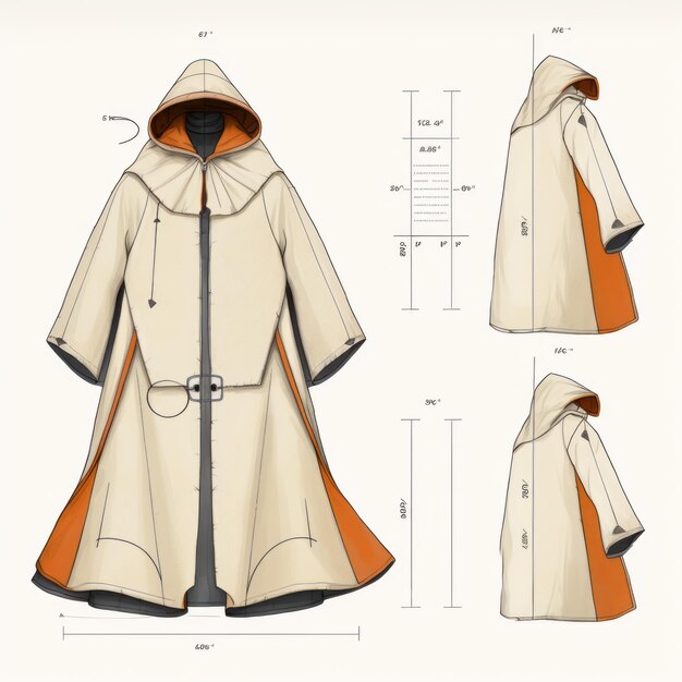 Photo lavuu tent coat experience the art of sewing with our detailed drawing diagram