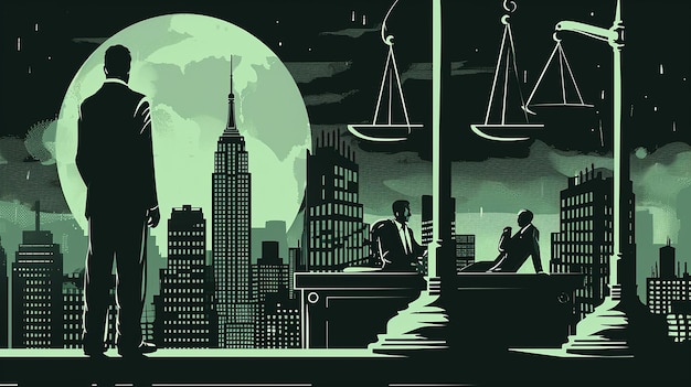 law firm illustration