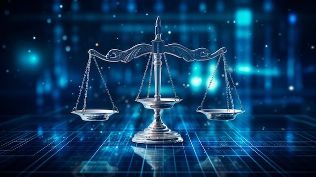 law and justice concept in the digital world Generative AI