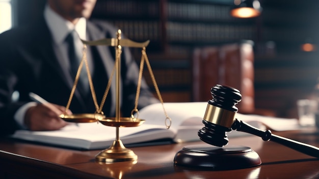 law and justice concept judge 's gavel books judge gavel on wooden table background