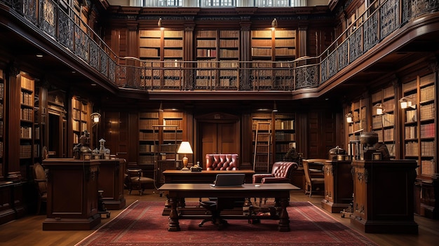 Foto biblioteca del tribunale di diritto e giustizia