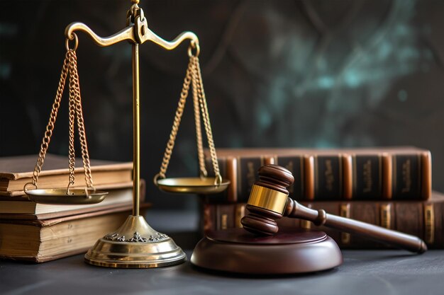 law and justice is represented by a mallet gavel of the judge scales of justice and books 1png