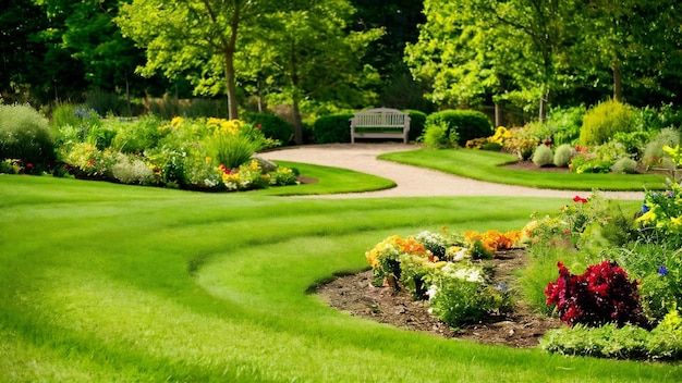 Lawn in garden