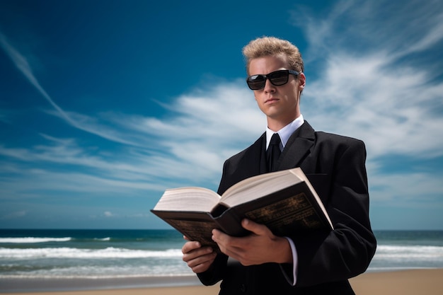 Lawyer in front of the sea