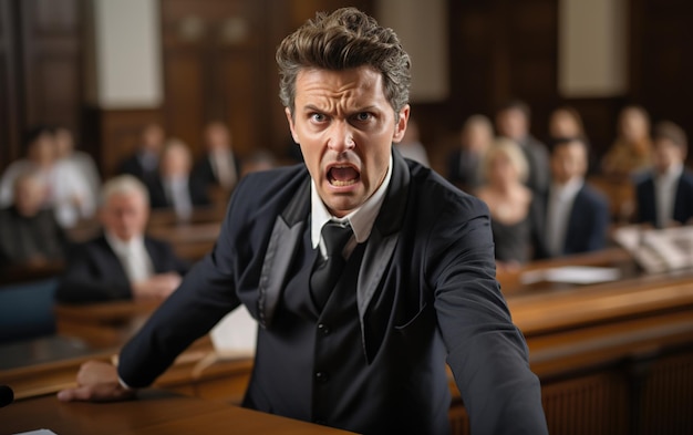 Photo lawyer gets angry during court hearing