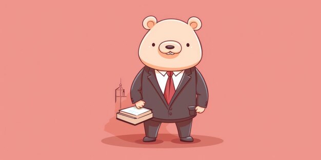 Lawyer mascot for a company logo line art Generative AI