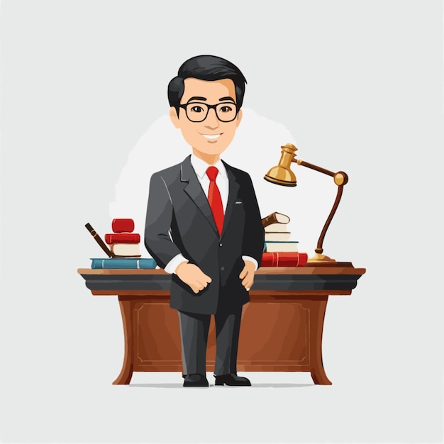 Lawyer vector on a white background