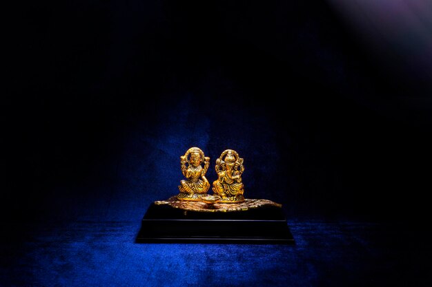 Photo laxmi ji and ganesh ji brass idol