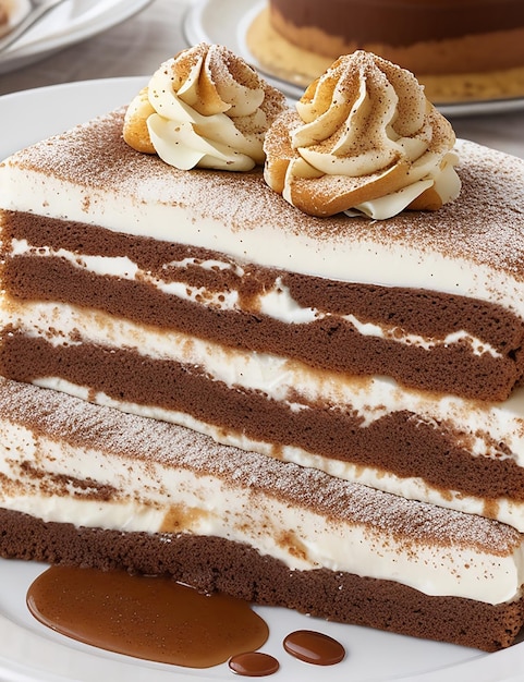 Layered cake hazelnut cake picture ai generated