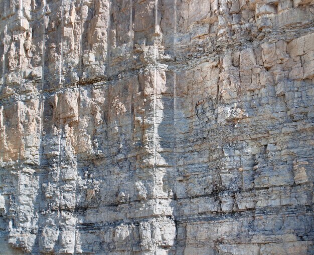 layered rock face