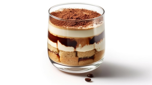 Photo layered tiramisu dessert