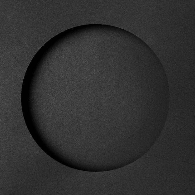 Photo layers of black circular paper