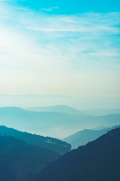 layers mountain in Da Lat, Vietnam