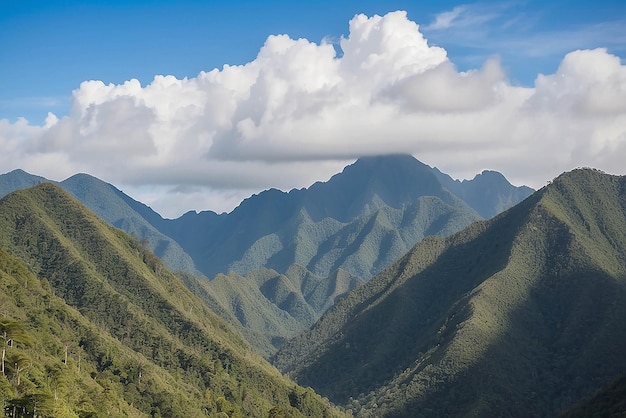 Layers of mountains in the Philippines