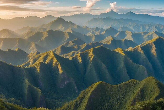 Layers of mountains in the Philippines