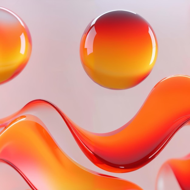 Layers of Orange and Red Liquid