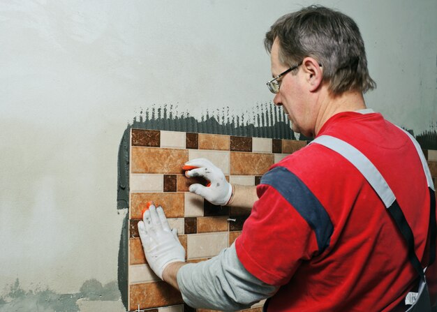 Laying Ceramic Tiles.