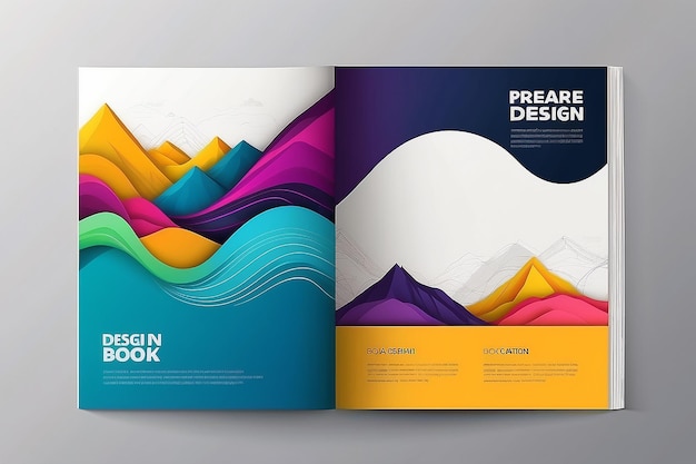 Layout Design Template Cover Book Geographic Abstract Background