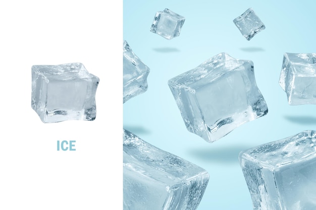 Layout ice cubes