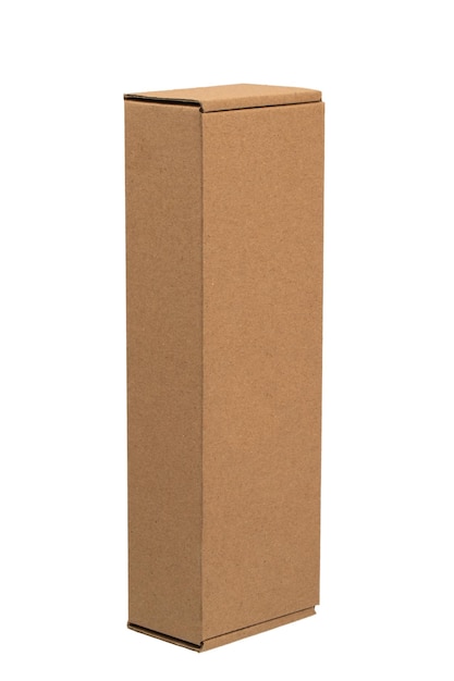 layout of a square cardboard packaging box, isolate on a white background