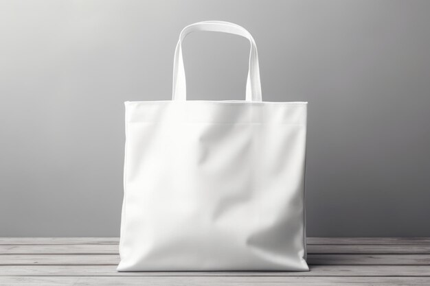 Layout of a white fabric bag