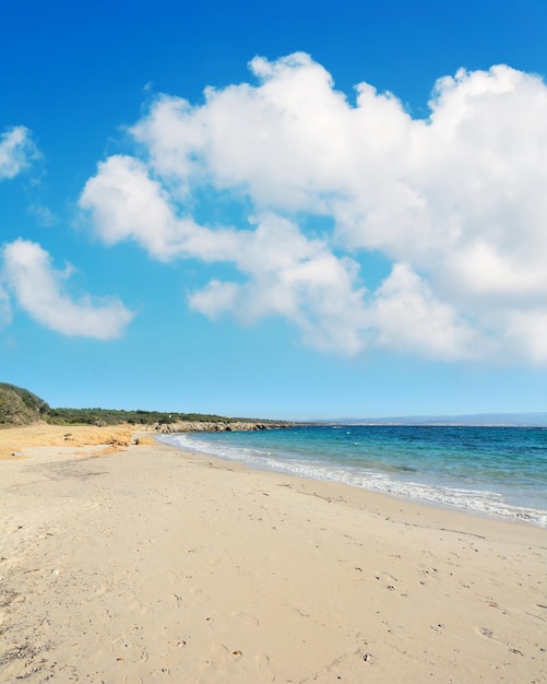 Lazzaretto beach under a cloudy sky in springtime