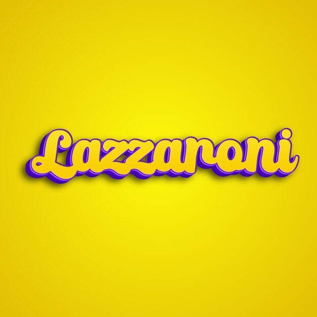 Foto lazzaroni tipografia 3d design giallo rosa bianco sfondo foto jpg