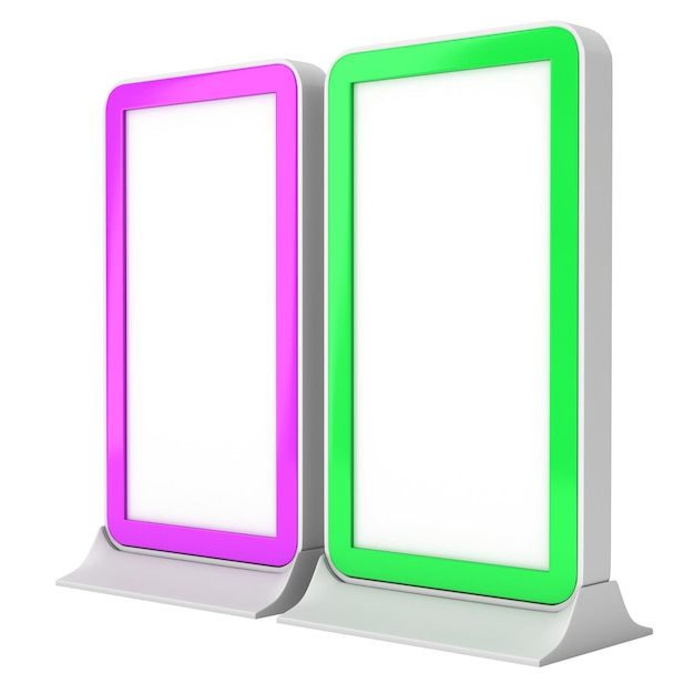 Lcd-schermstandaard paars en groen
