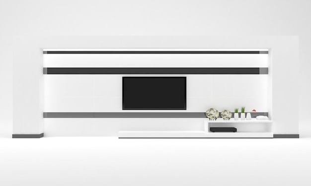 LCD TV rack interior Wall