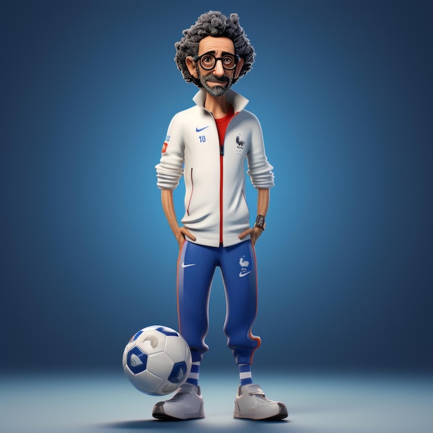 Foto le ballon de reve calcio francese avatar abbigliamento eleganza pixarstyle