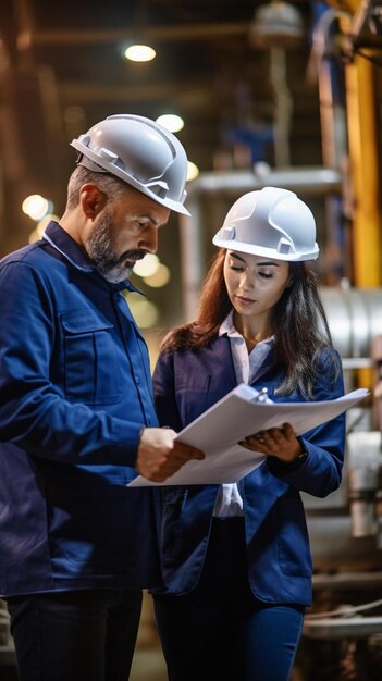 Foto ingegnere capo che assegna il lavoro alle donne ingegnere personale che spiega