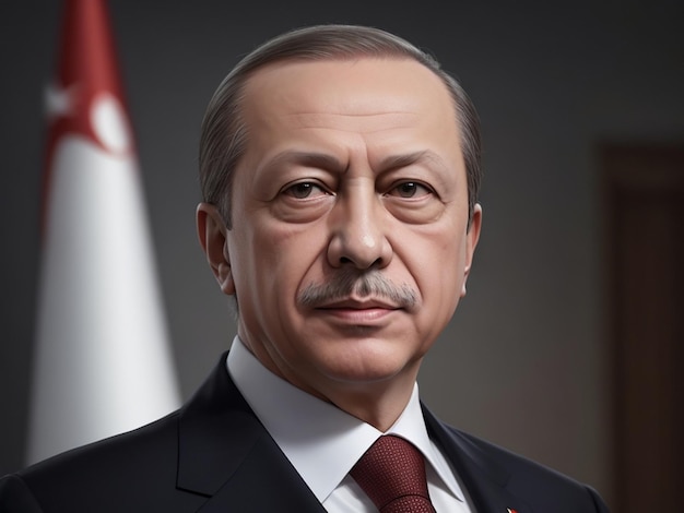 Photo the leader of president turkey recep tayyip erdogan