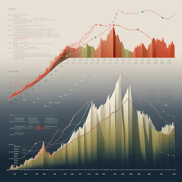 leader with graph data trends