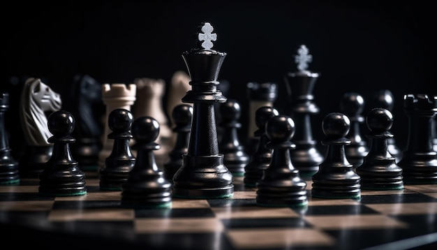 Leadership and strategy conquer the chess battlefield generated by AI