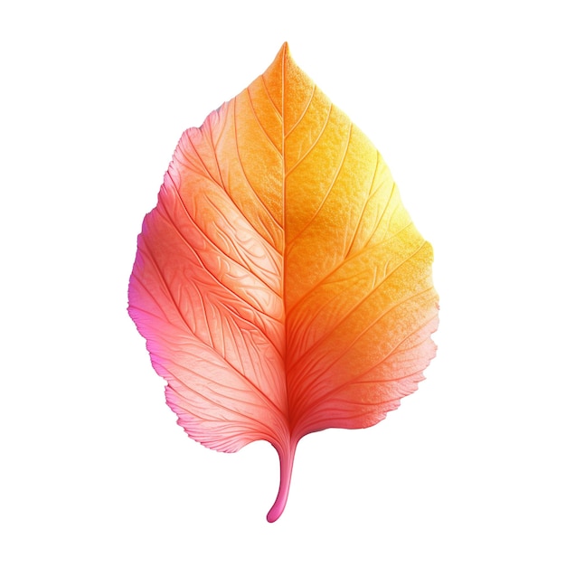 Leaf in 3D style trending color palette with Generative AI