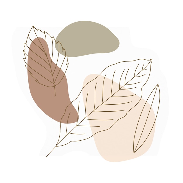 Leaf art png sticker tekening illustratie doorzichtige achtergrond