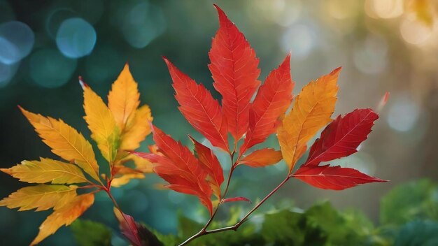 Leaf bokeh for background abstract image