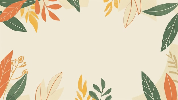 leaf border watercolor background
