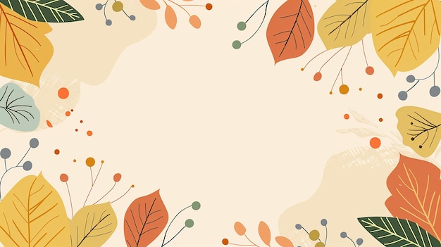 leaf border watercolor background
