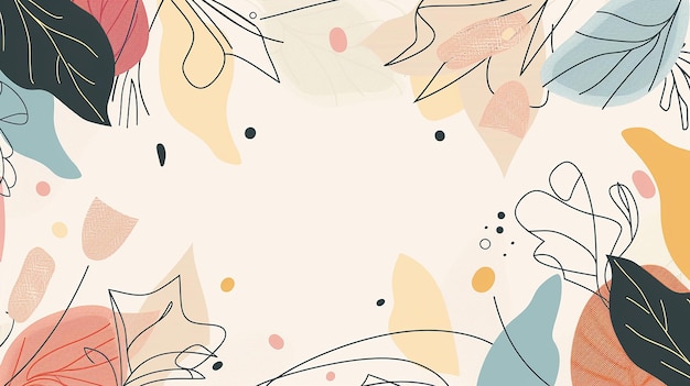 leaf border watercolor background