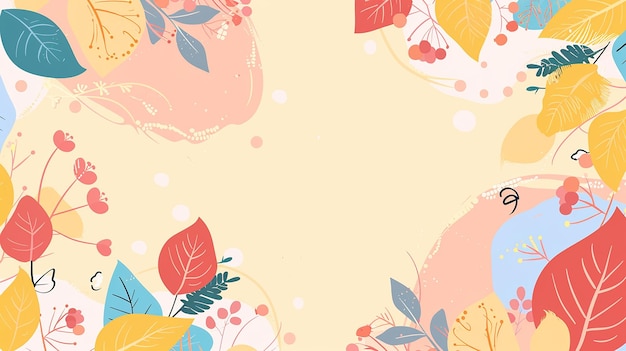leaf border watercolor background