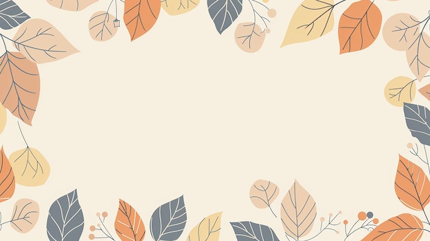 leaf border watercolor background